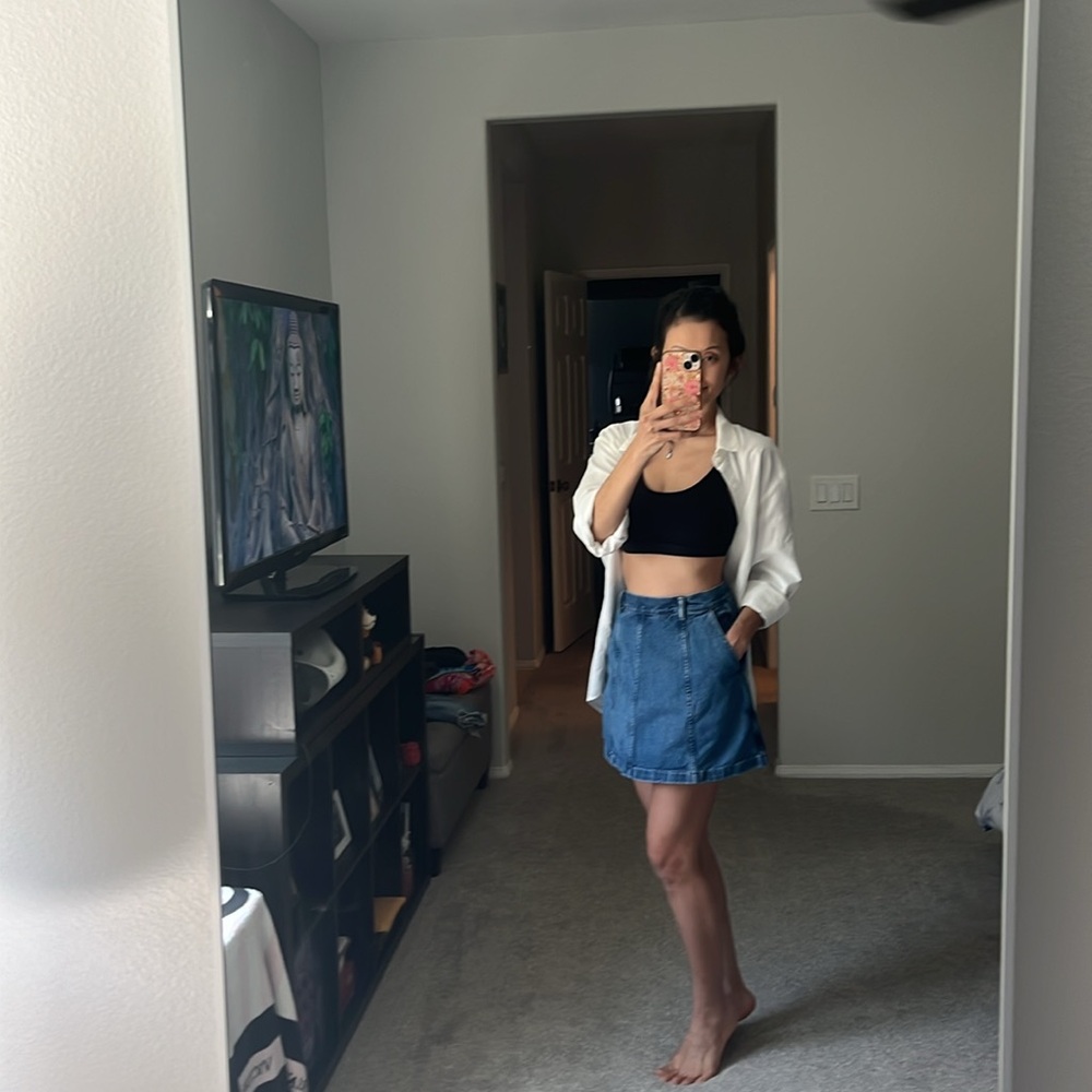 Ralph Lauren Denim Paneled A line skirt. Worn once size 2